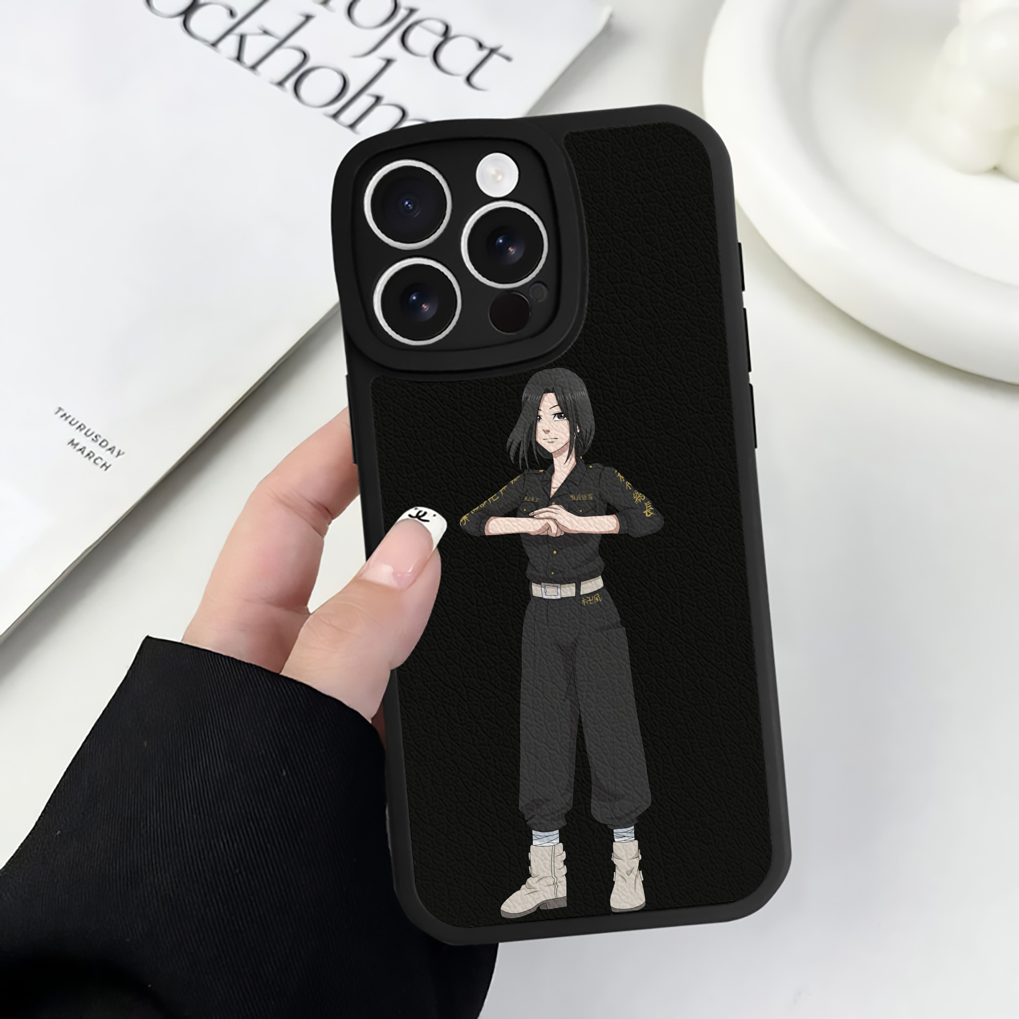 （画像用） 東京リベンジャーズ Tokyo Revengers 【iPhone 16シリーズ対応】シリコンスマホケース（レザー調） 材質：シリコン